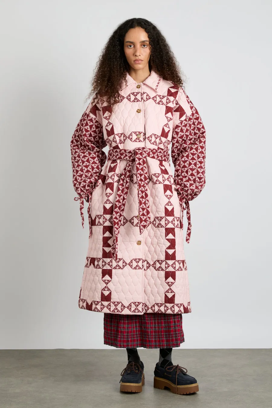 dahlia quilted coat - patchwork