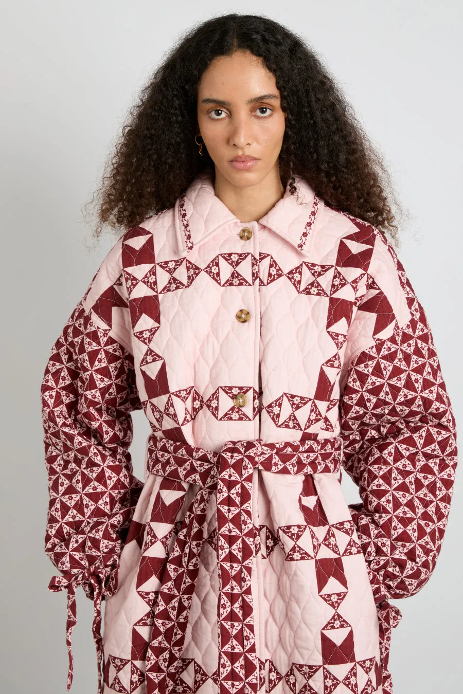 dahlia quilted coat - patchwork