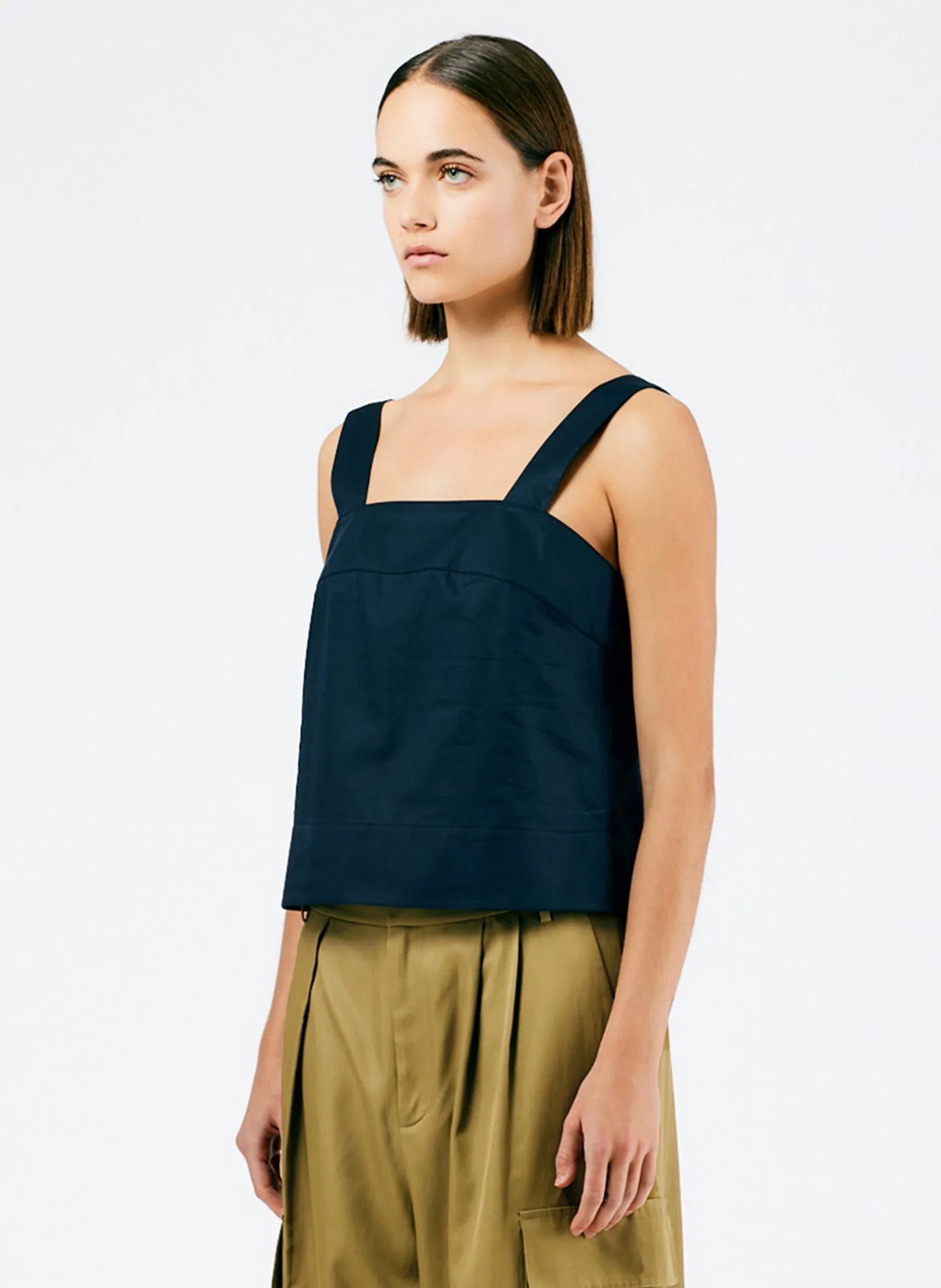 Eco Poplin Strappy Top