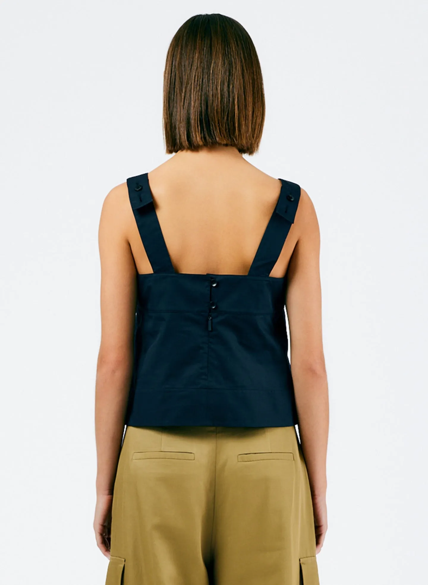 Eco Poplin Strappy Top