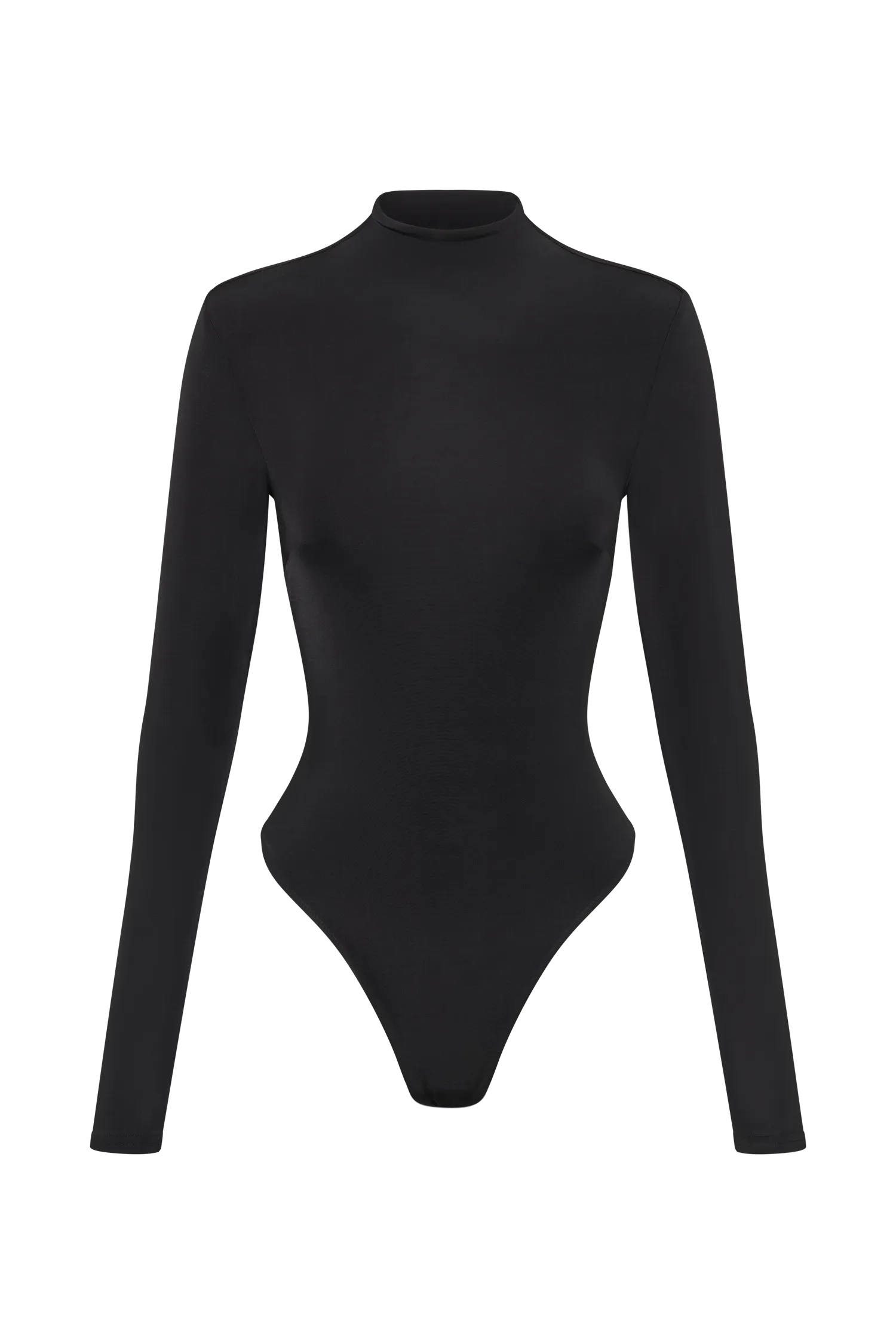 Elani Slinky High Neck Bodysuit - Black