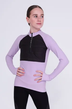 Empower Padded Half-Zip Top in Amethyst