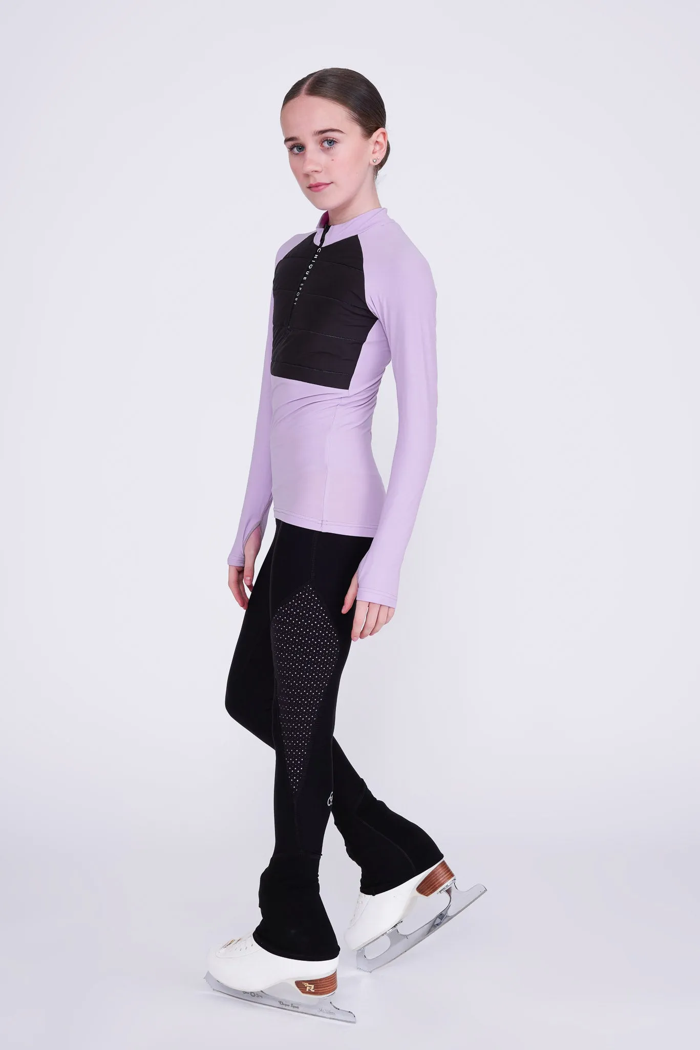 Empower Padded Half-Zip Top in Amethyst