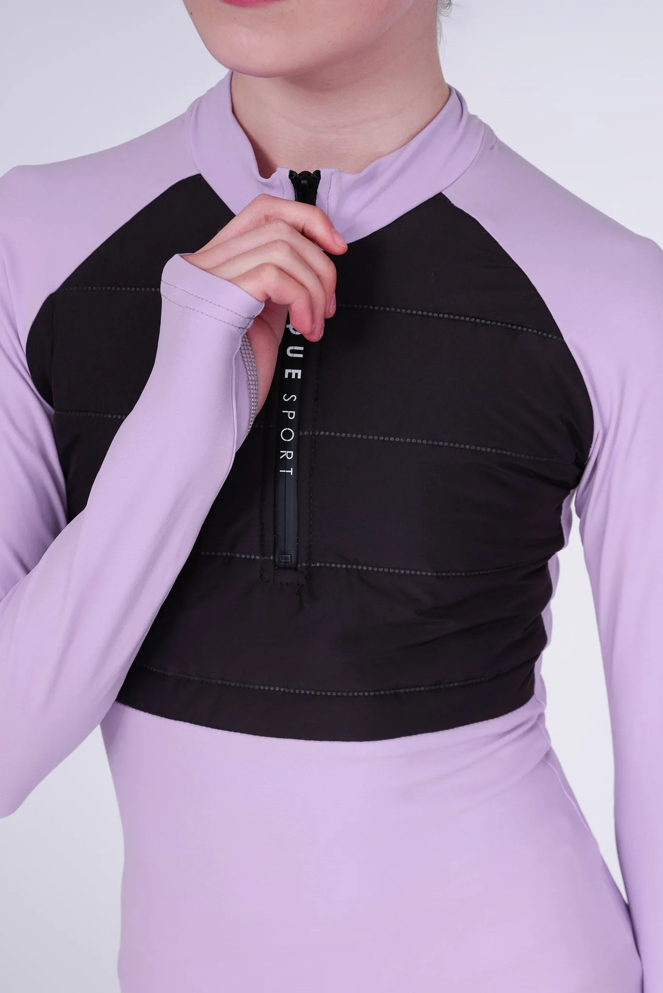 Empower Padded Half-Zip Top in Amethyst