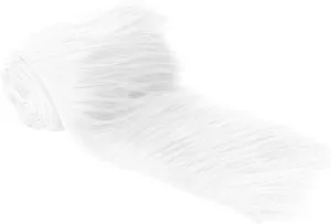 FabricLA Mohair Shaggy Faux Fur Fabric - Pre Cut Strips | Trim Ribbon | DIY Craft, Hobby, Costume, Decoration - White