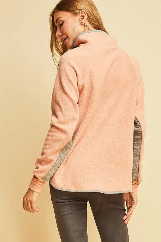 Fashion Colorblock Pullover in Mauve