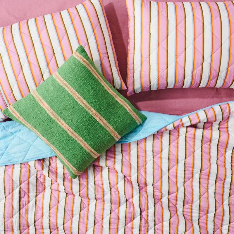 Fez Stripe Quilted Pillowcase 2P Standard Set