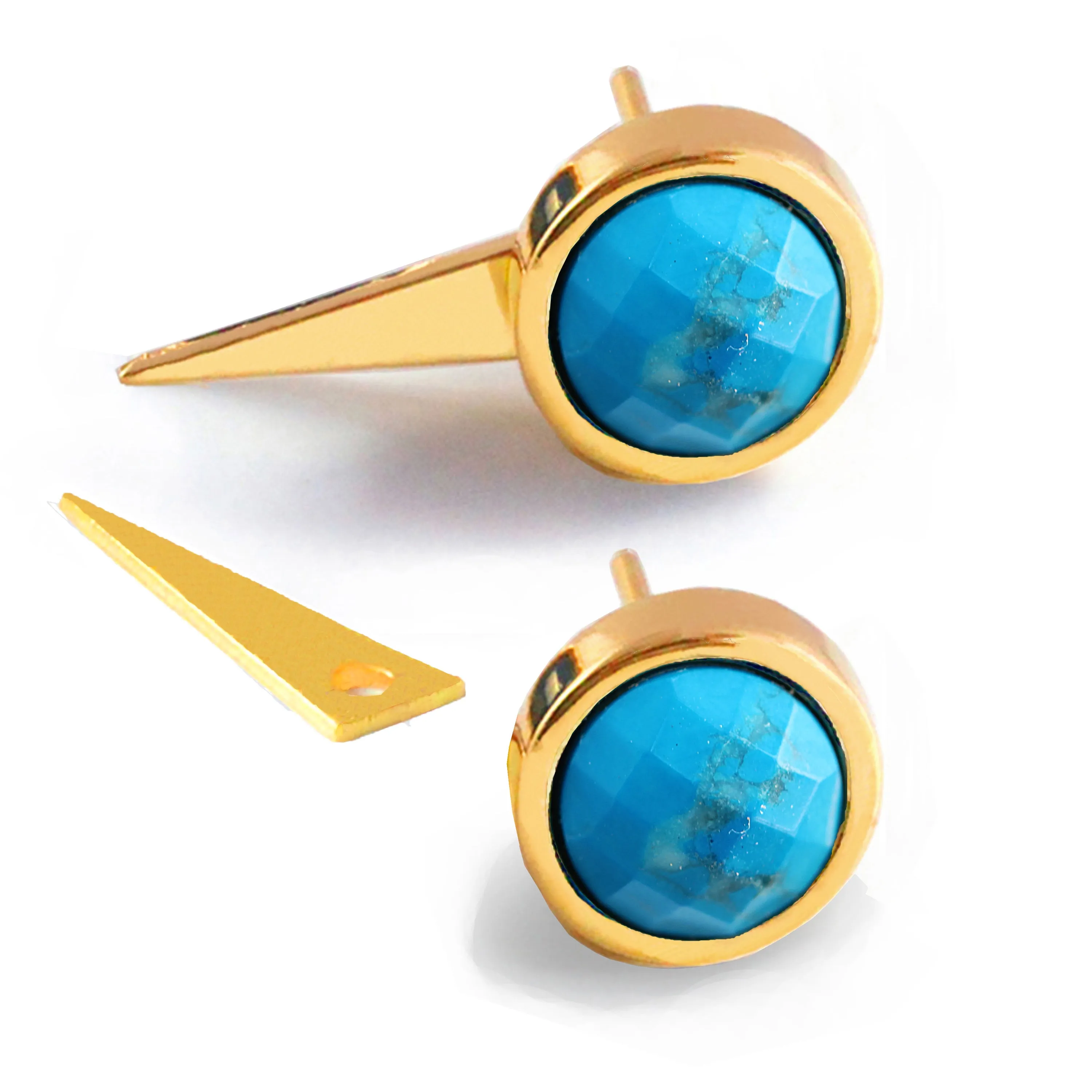 FIRE 3-Way Turquoise 24K Gold Earring Jackets