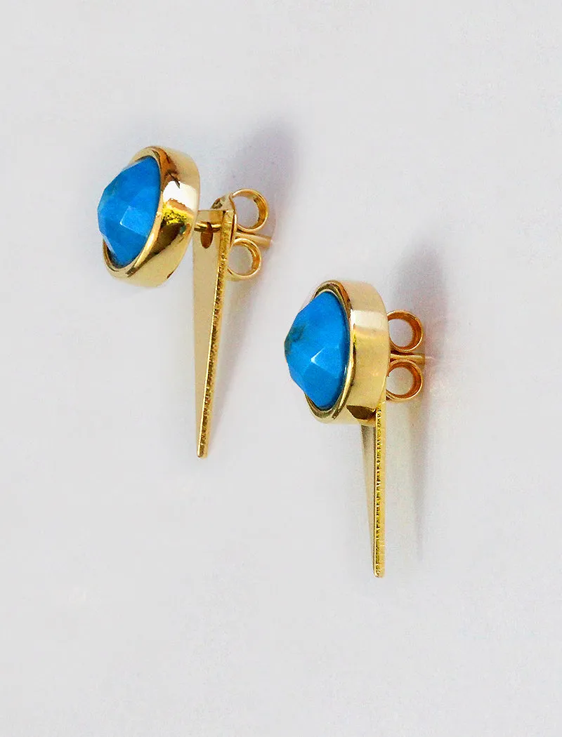 FIRE 3-Way Turquoise 24K Gold Earring Jackets