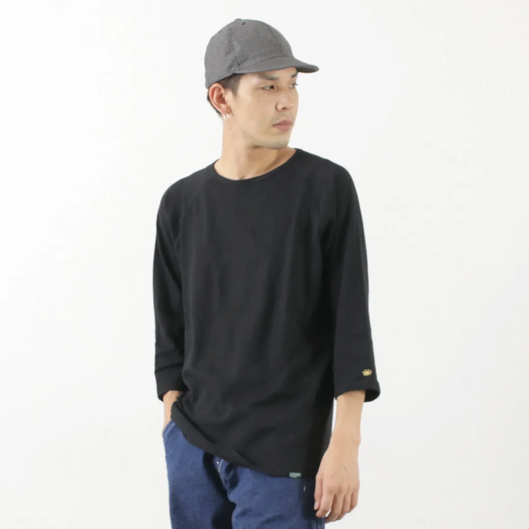 GOHEMP / Sunblend warmer Baseball sleeve crew t-shirt