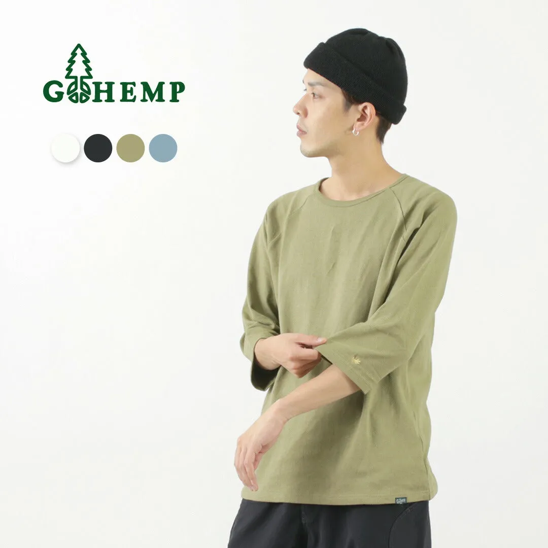 GOHEMP / Sunblend warmer Baseball sleeve crew t-shirt