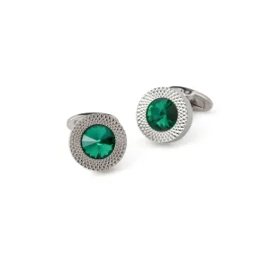 Green Emerald Bezzled Cufflinks