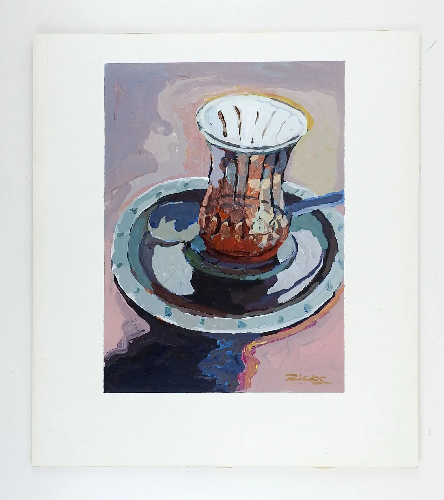 Impressionist Still Life Cup & Saucer Painting