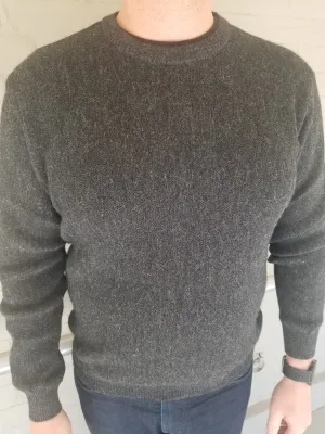 Jonathan MacIntosh Crew Neck Alpaca Sweater PS277 Charcoal