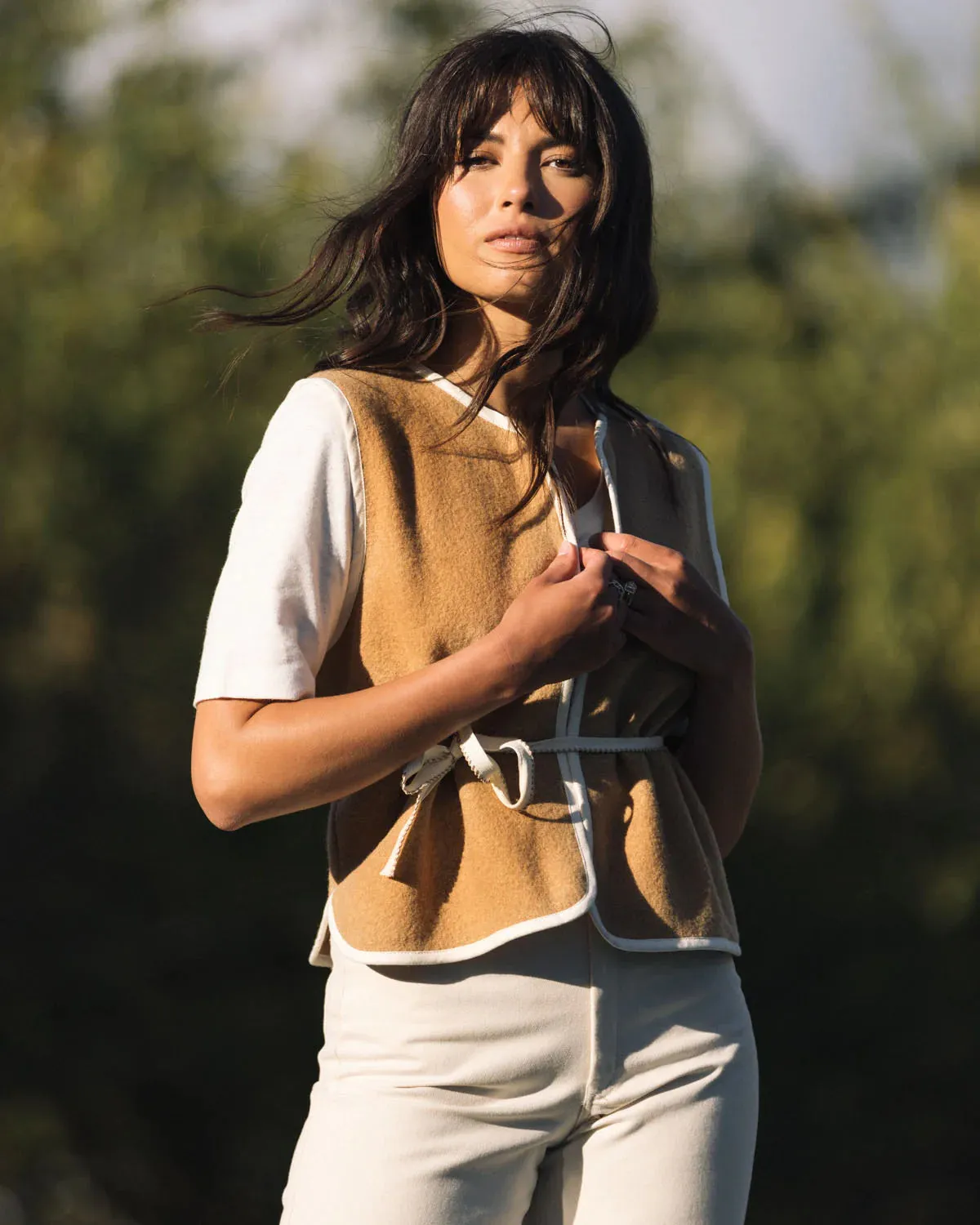 Jones Vest in Caramel Wool