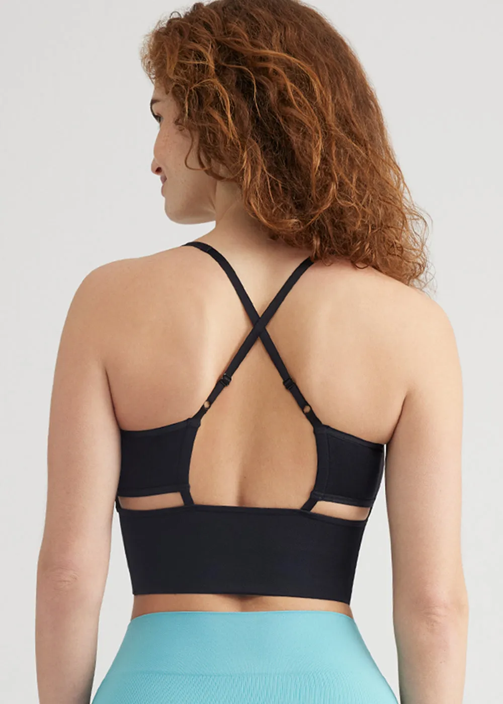 Kelly High-Neck Longline Bra Top - Seamless