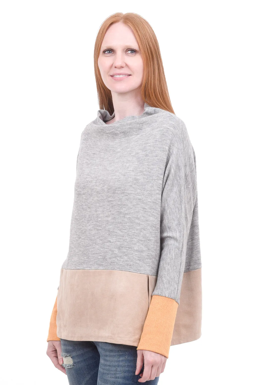 Knit Boatneck Top, Gray