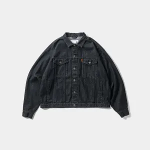 LABEL LOGO DENIM JACKET