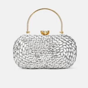 Lavie Luxe Jewel Silver Medium Women's Frame Clutch