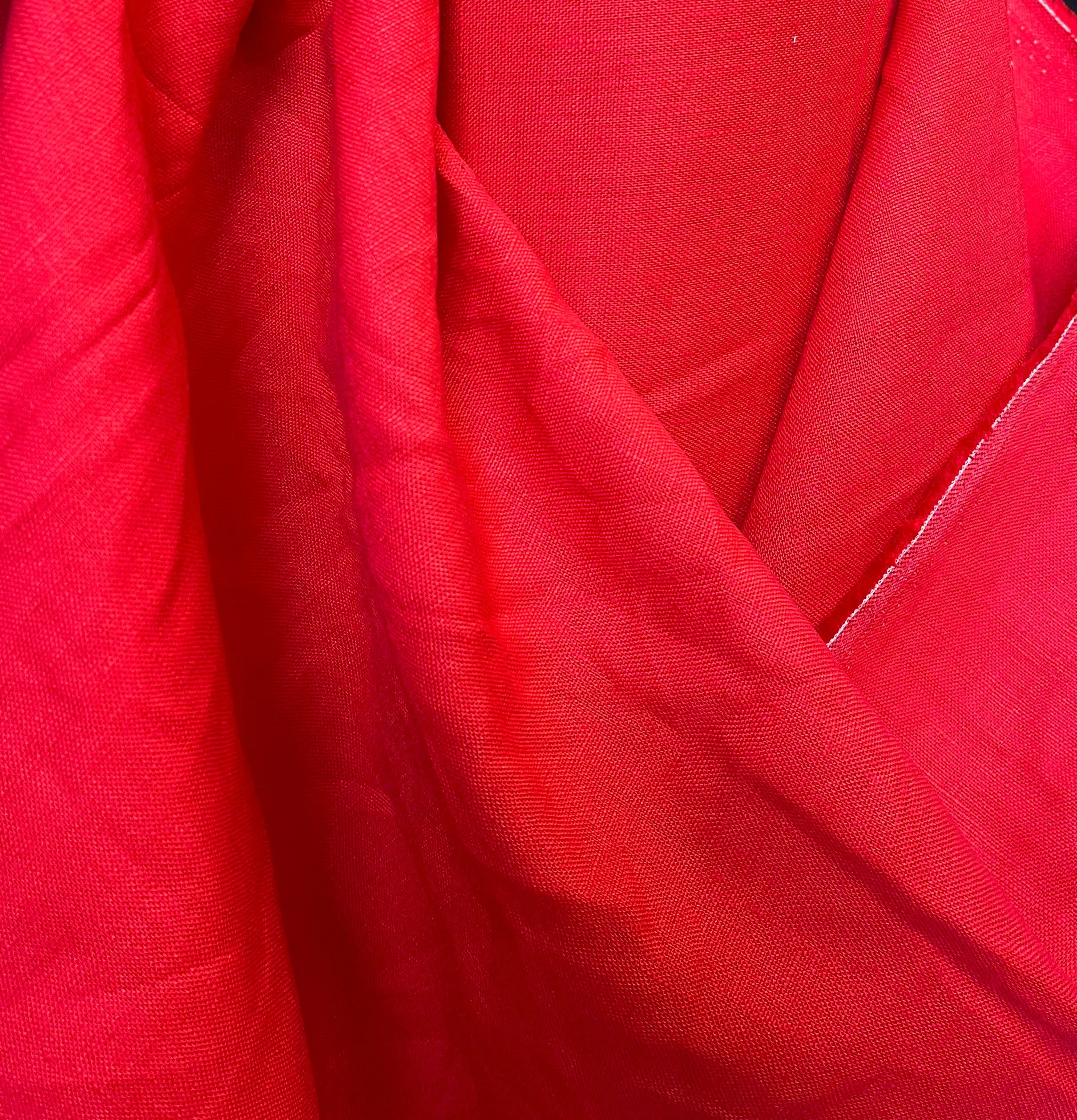 Linen - Vibrant Red