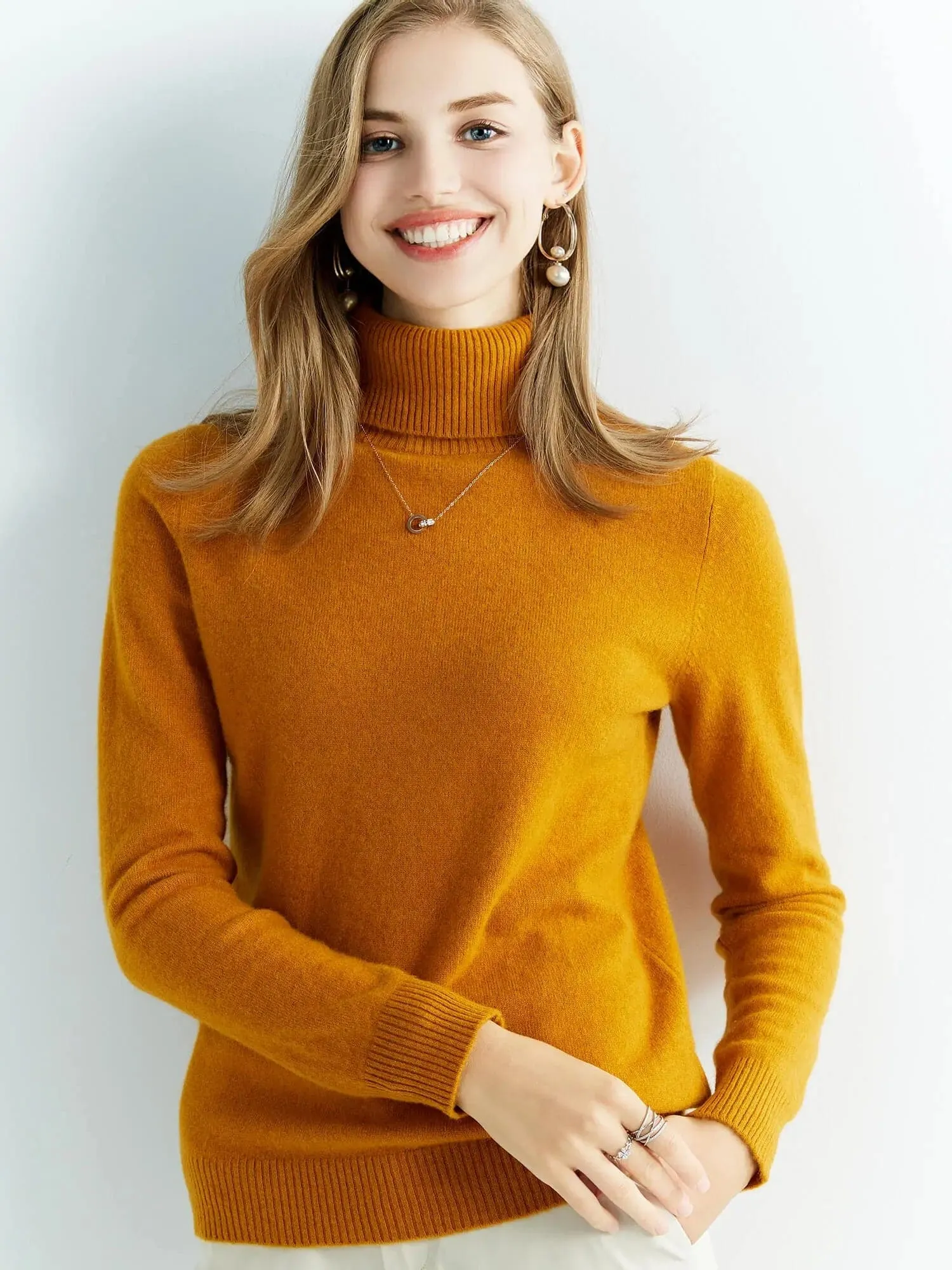 Luxurious 100% Merino Wool Turtleneck Sweater - Warm & Stylish