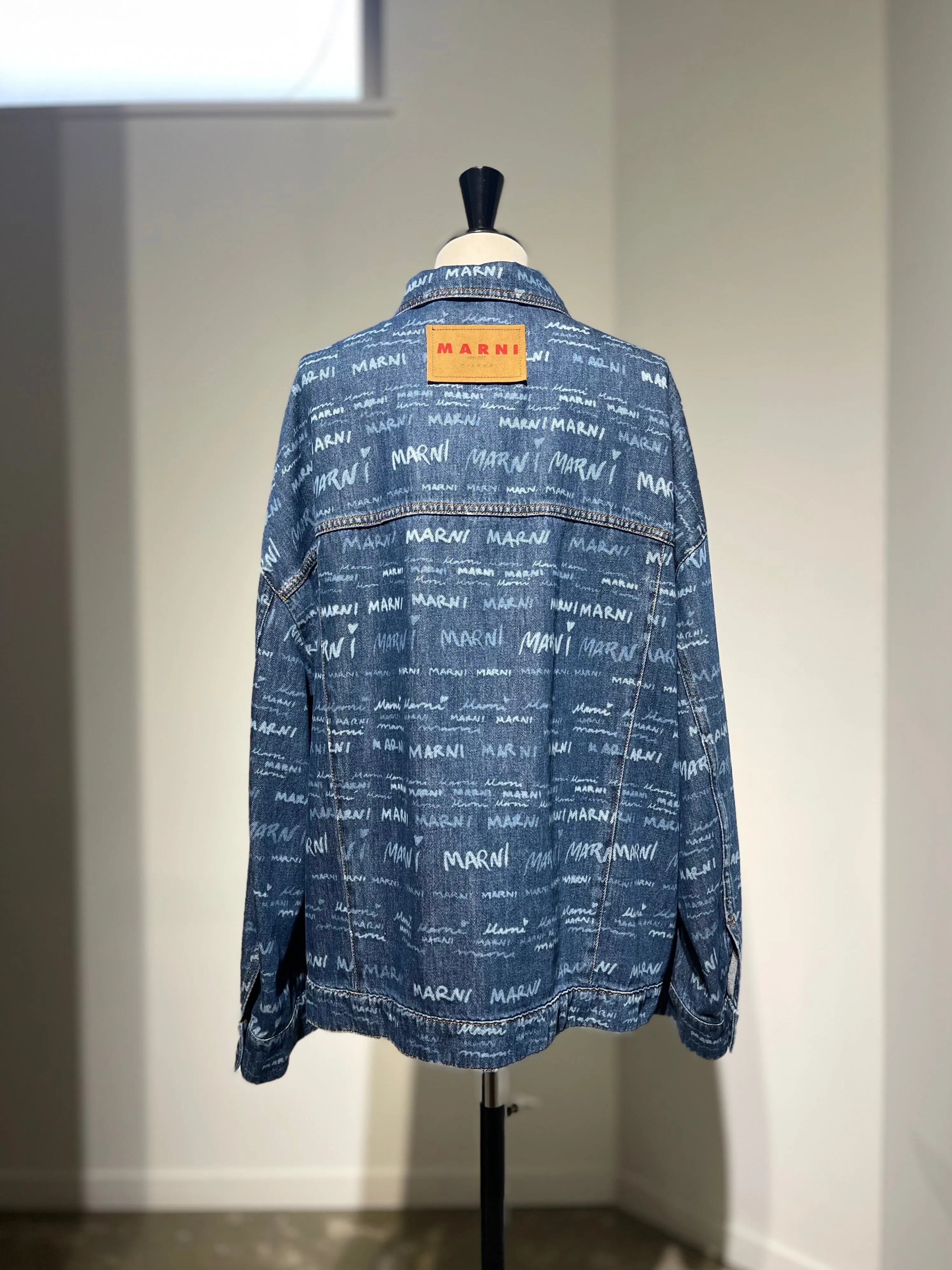 MARNI  GIJD0183A0USCV36 DENIM LOGO JACKET