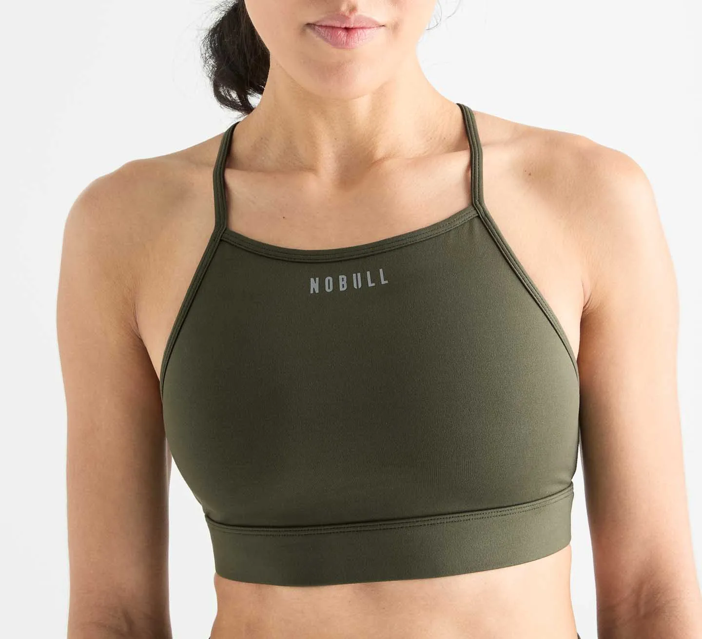 Matte High-Neck Sports Bra