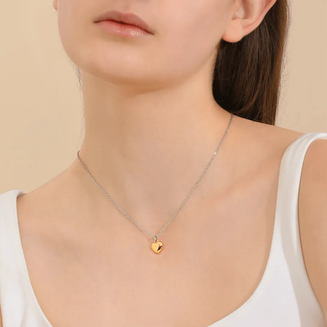 Memories: "WILL YOU BE MY MAID OF HONOUR?" | Heart Necklace | White Gold & 18K Gold-Plated