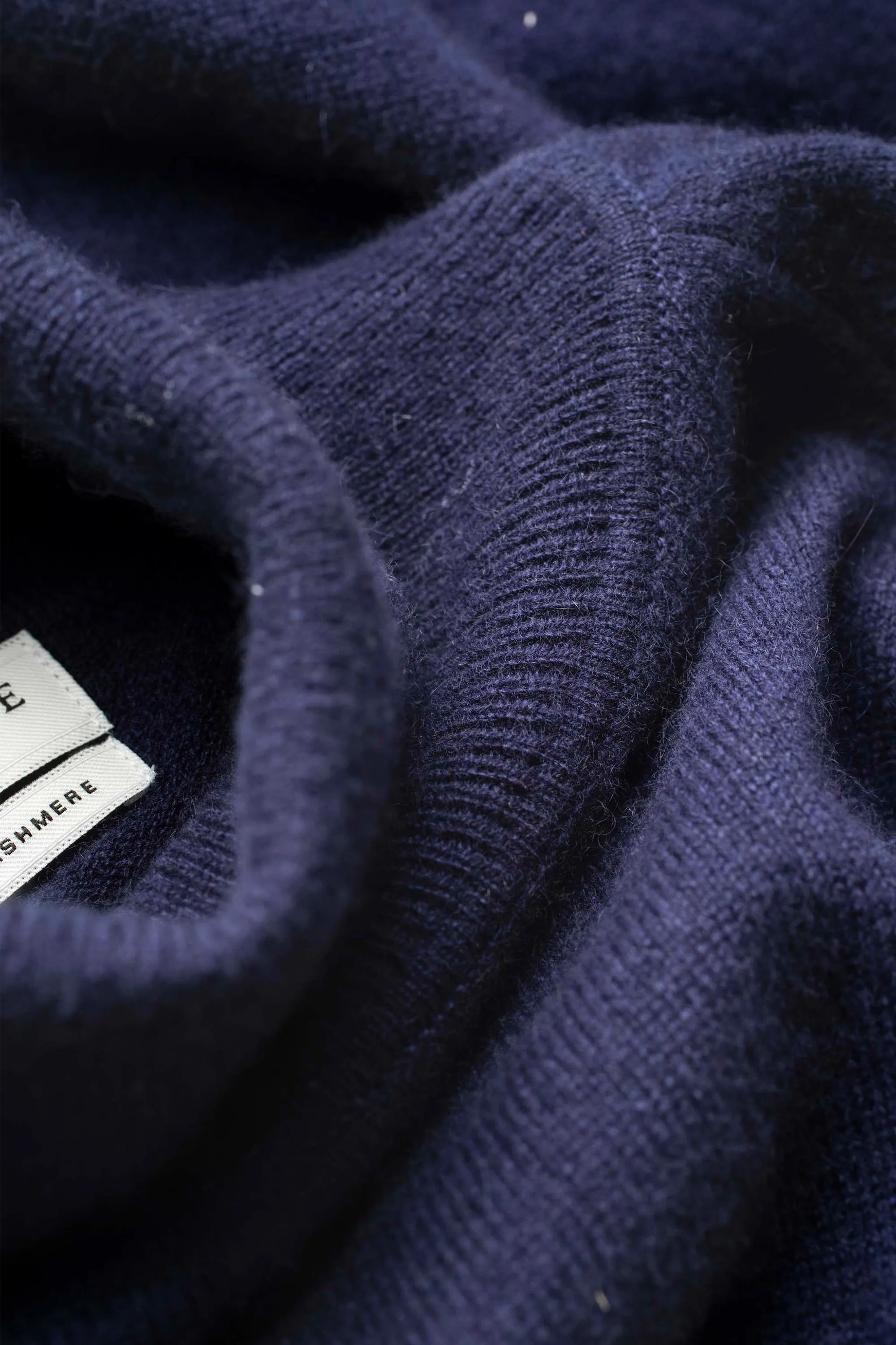 Men's Cashmere Roll Neck Jumper - Navy