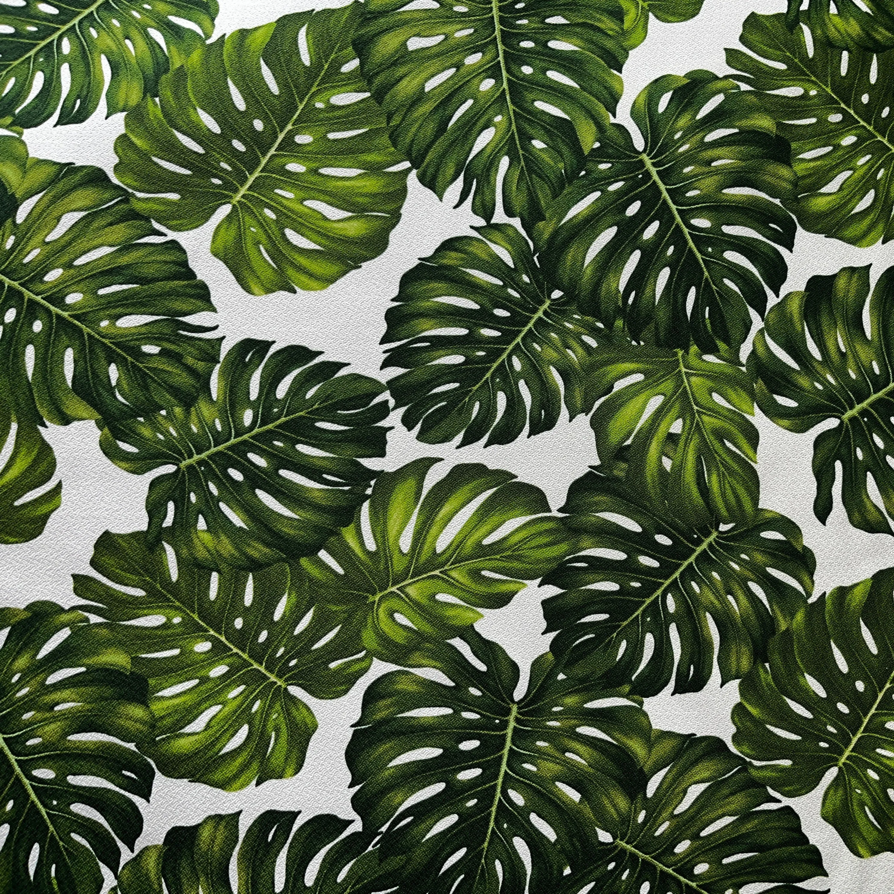 Monstera Leaf Fabric  | Heavy Barkcloth