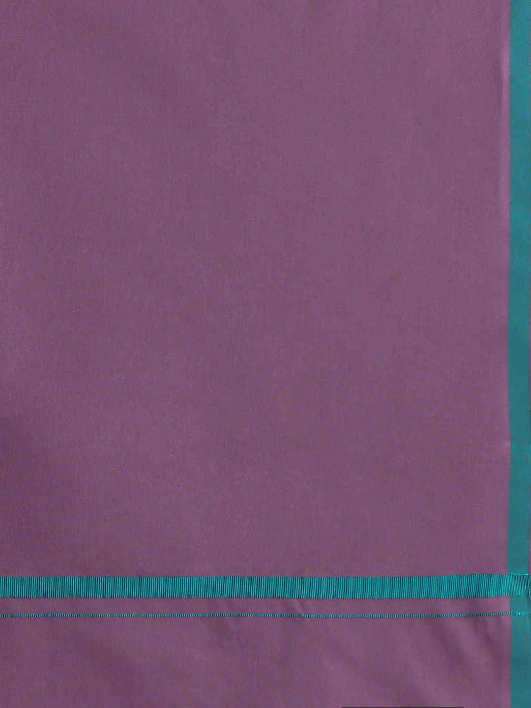 NANDU PREMIUM  VIOLET 1/2" GREEN BORDER COLOUR DHOTHIS