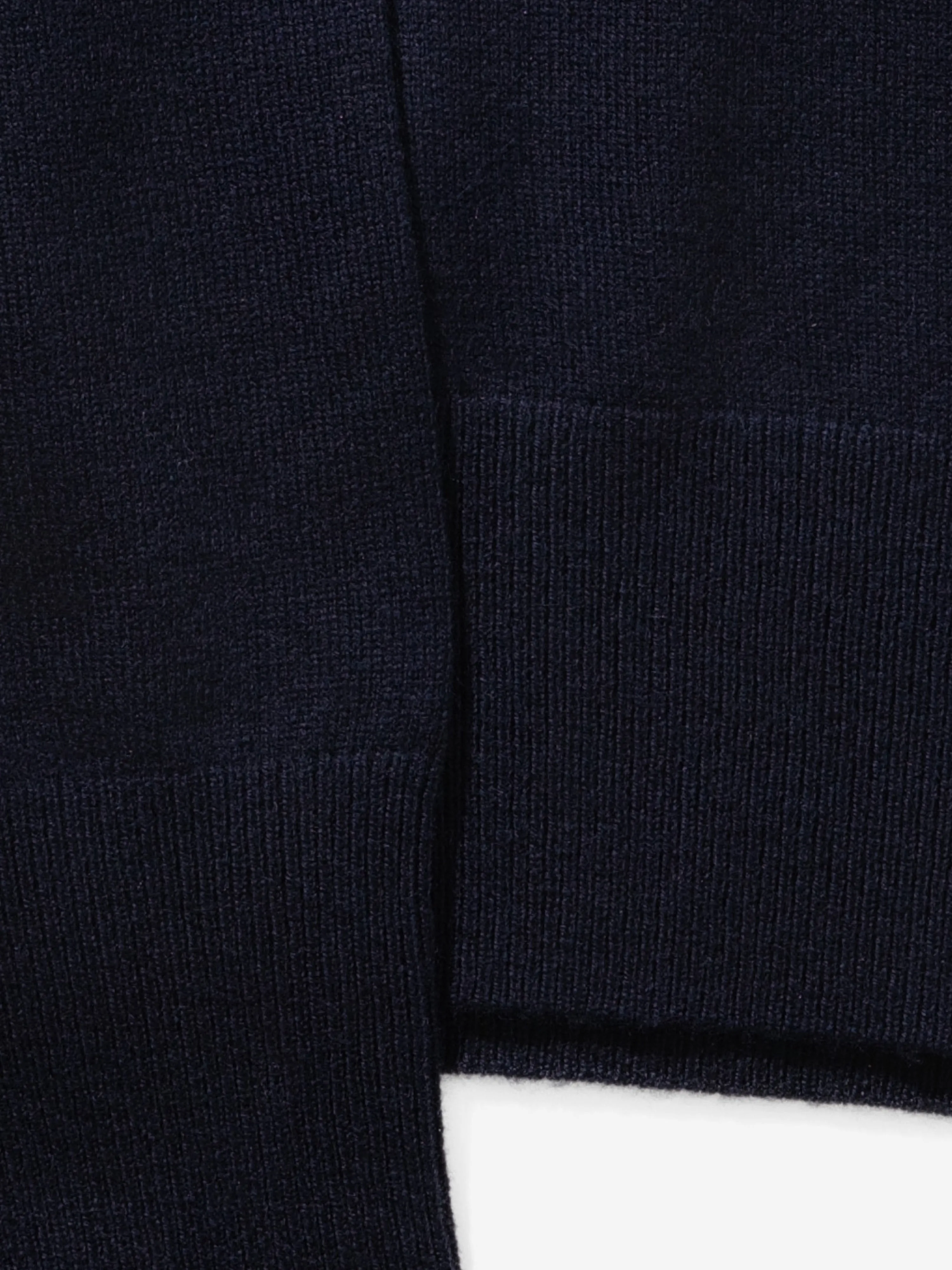 Navy Merino Wool Cashmere Polo