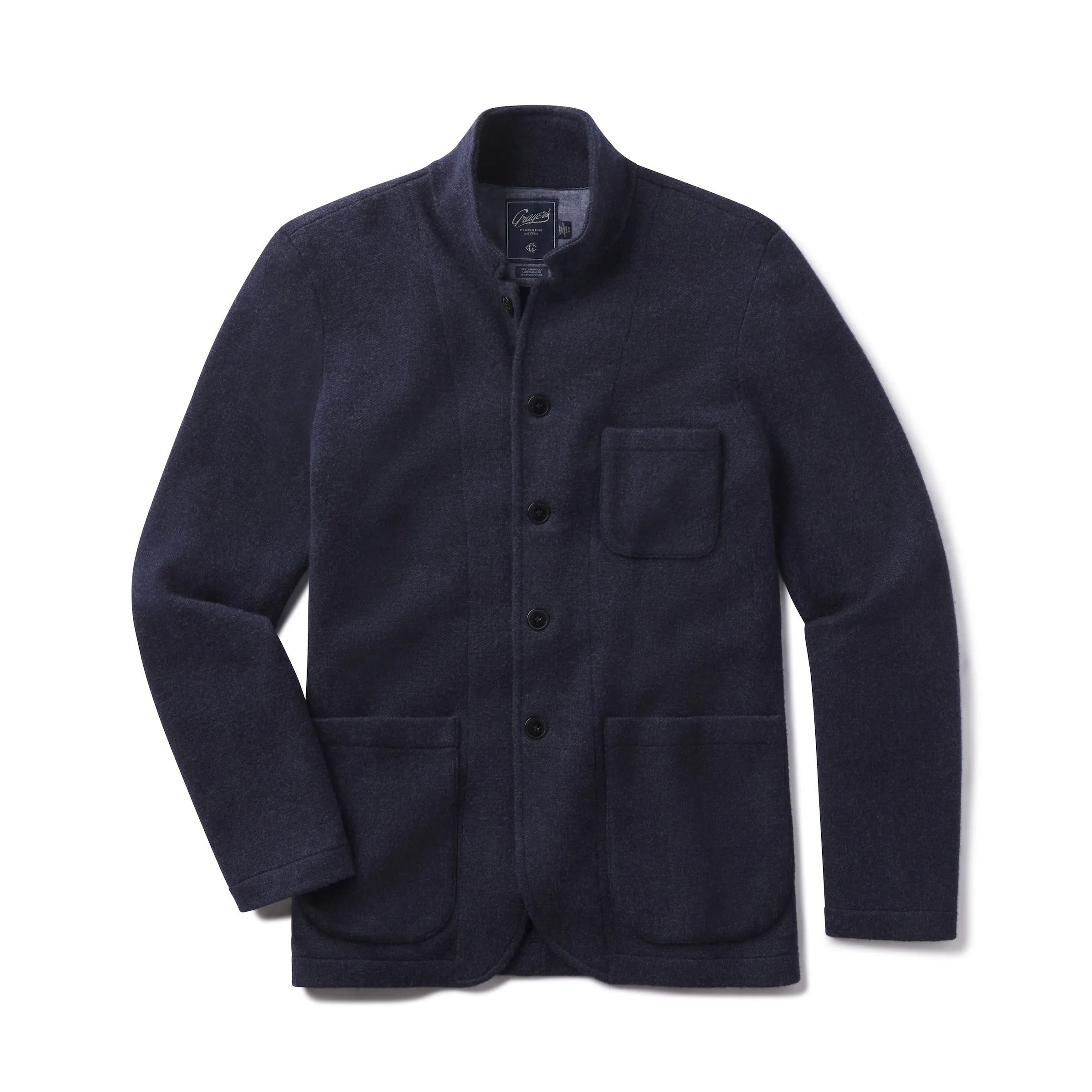 Nelson Jacquard Swacket - Navy