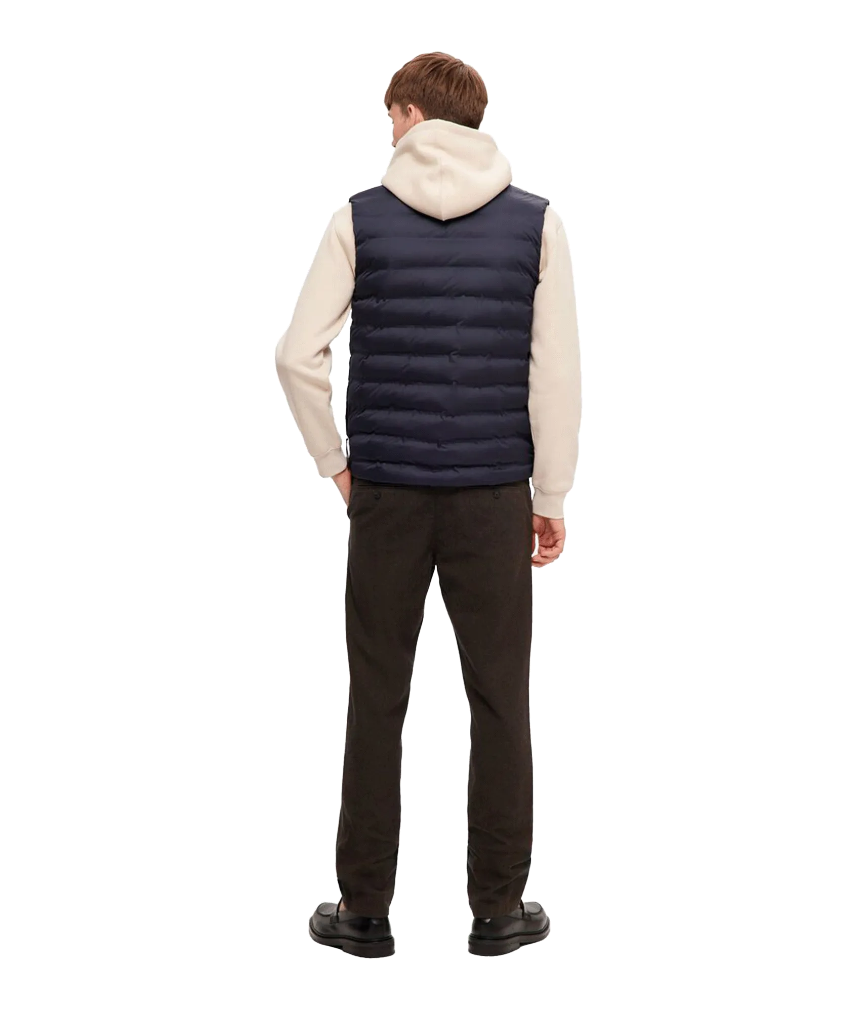 Padded Quilted Gilet - Navy