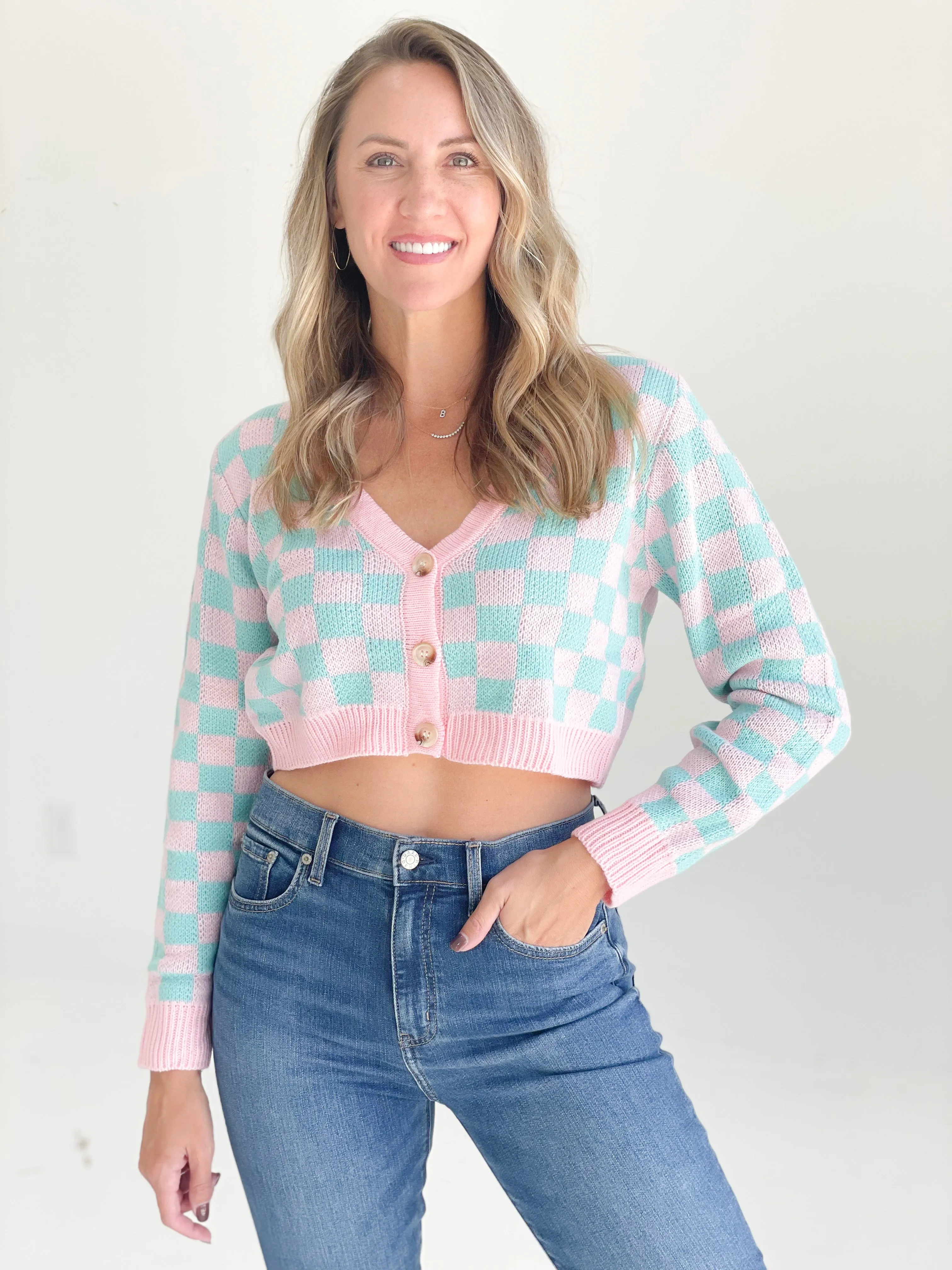 Party Jumping Cardi - Pink/Mint