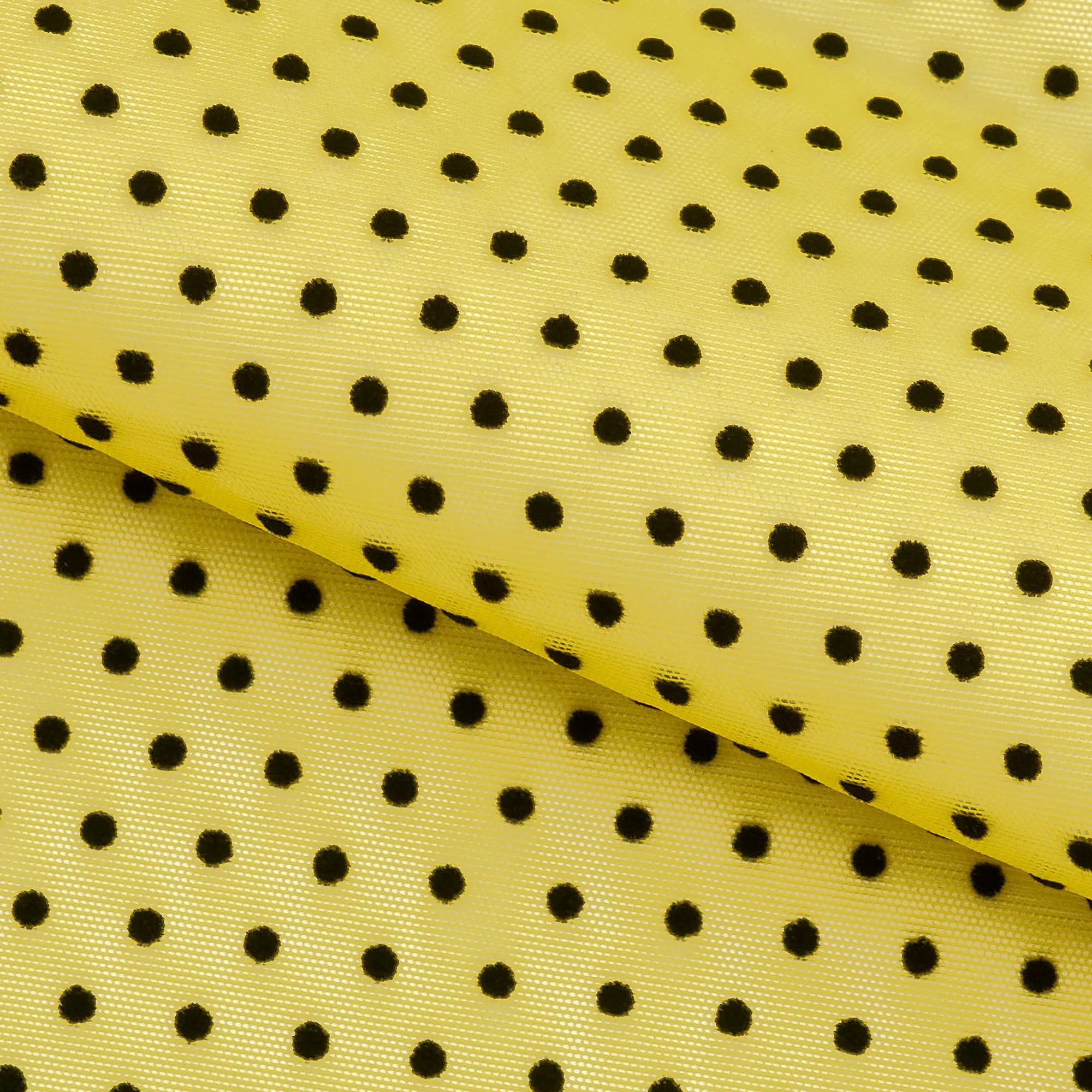 Polka Dot Flocked Stretch Mesh | Blue Moon Fabrics