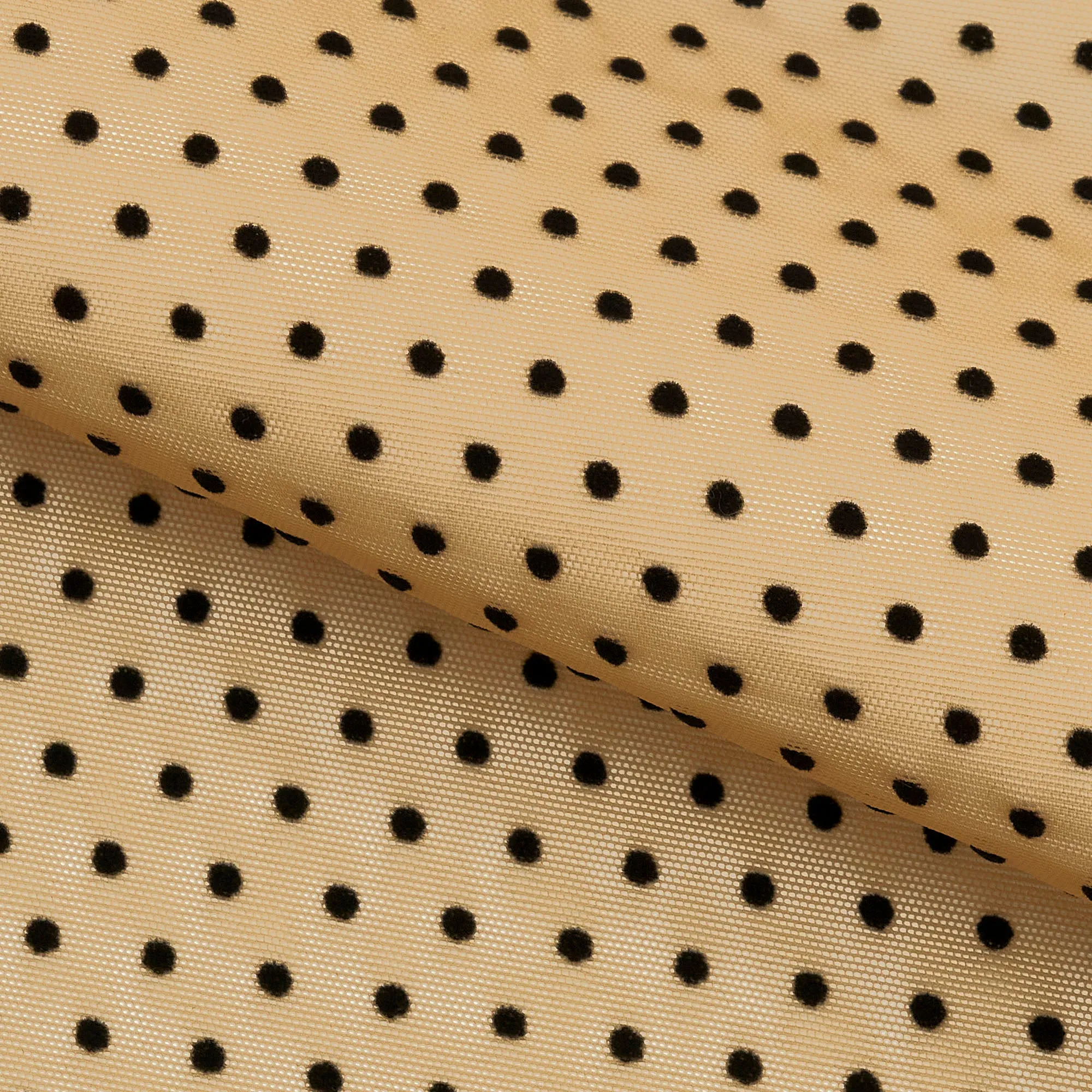 Polka Dot Flocked Stretch Mesh | Blue Moon Fabrics