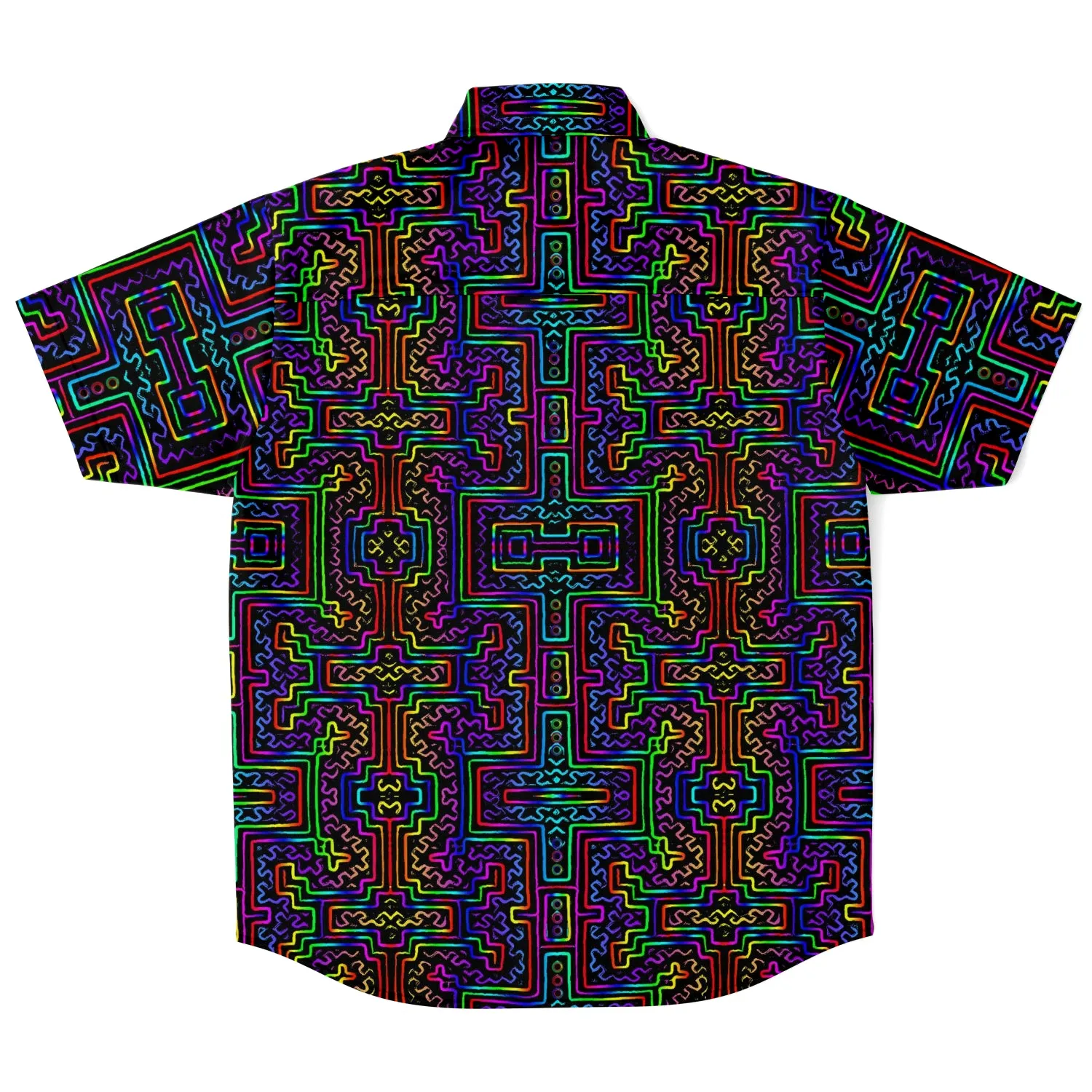 Prismatic Overlay Button Down Shirt