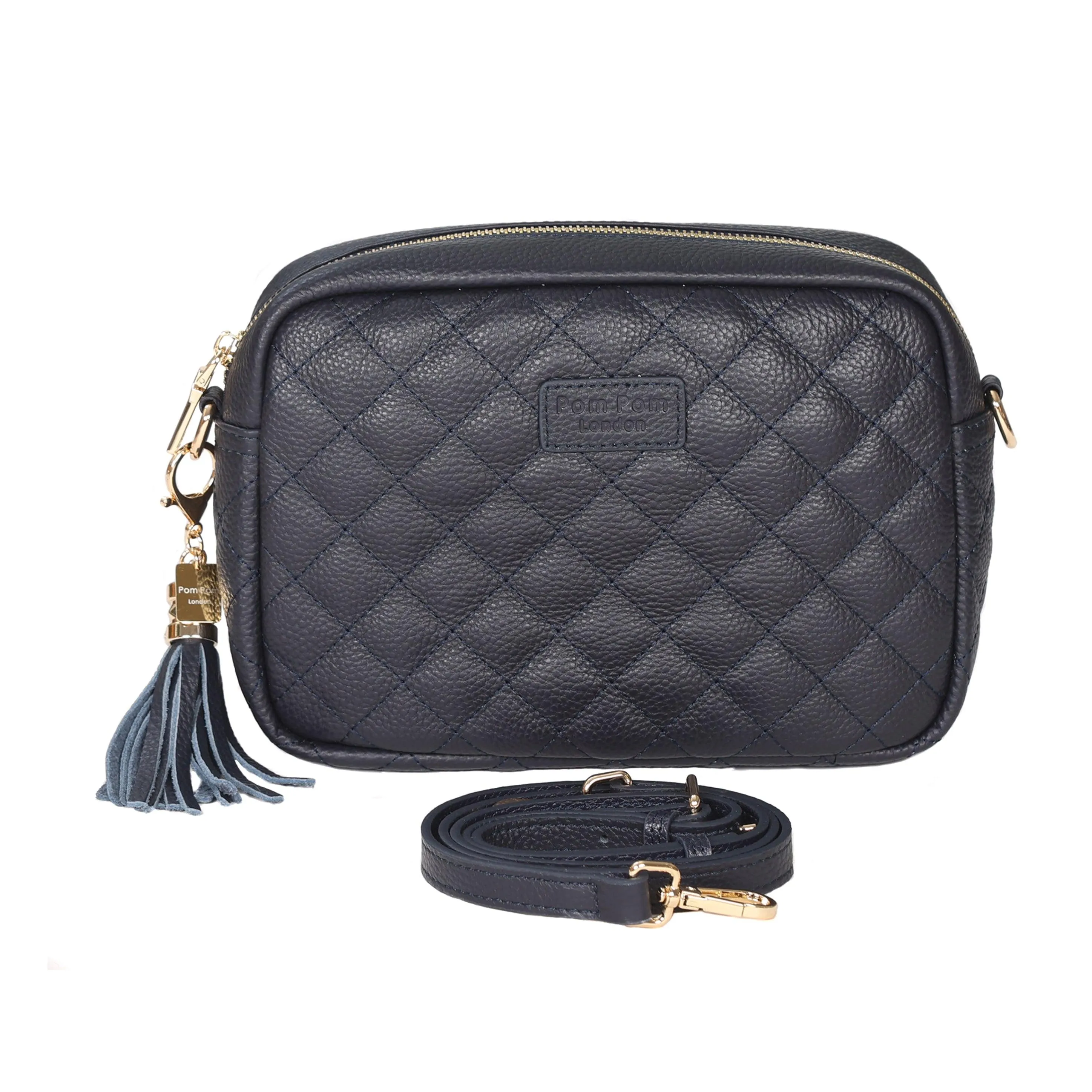 Quilted City Bag Navy & Accessories