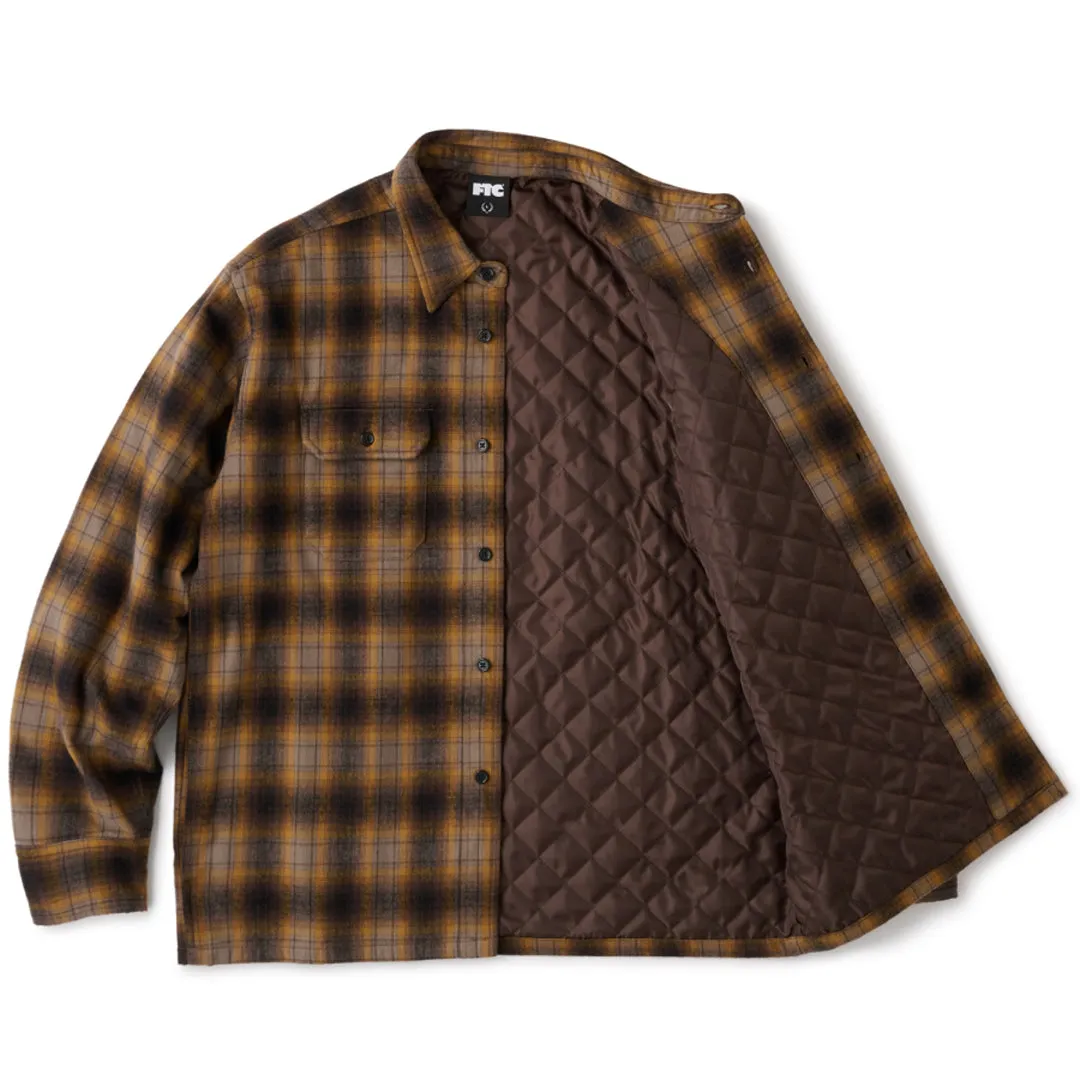 QUILTED LINED PLAID NEL SHIRT