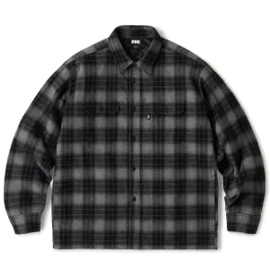 QUILTED LINED PLAID NEL SHIRT