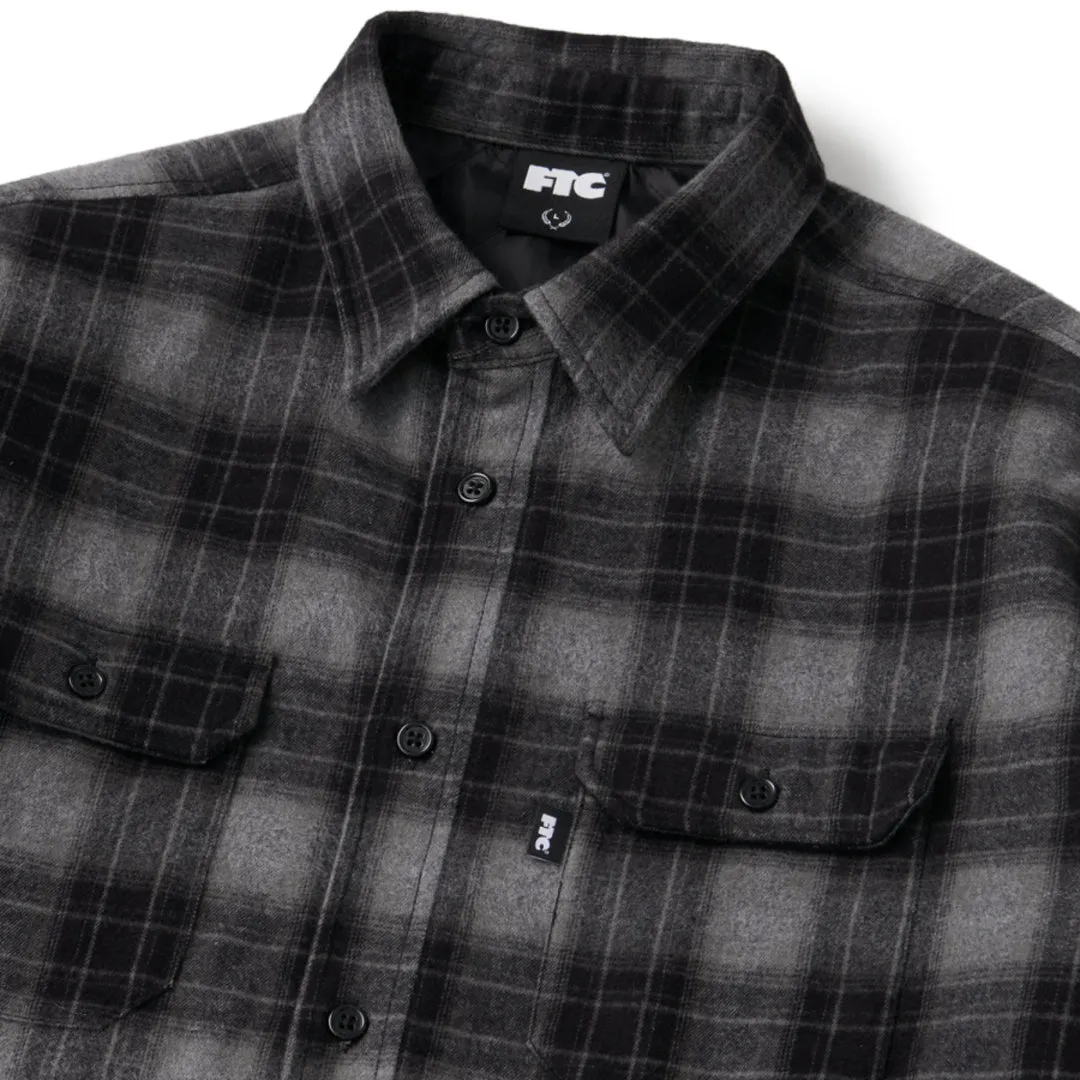 QUILTED LINED PLAID NEL SHIRT