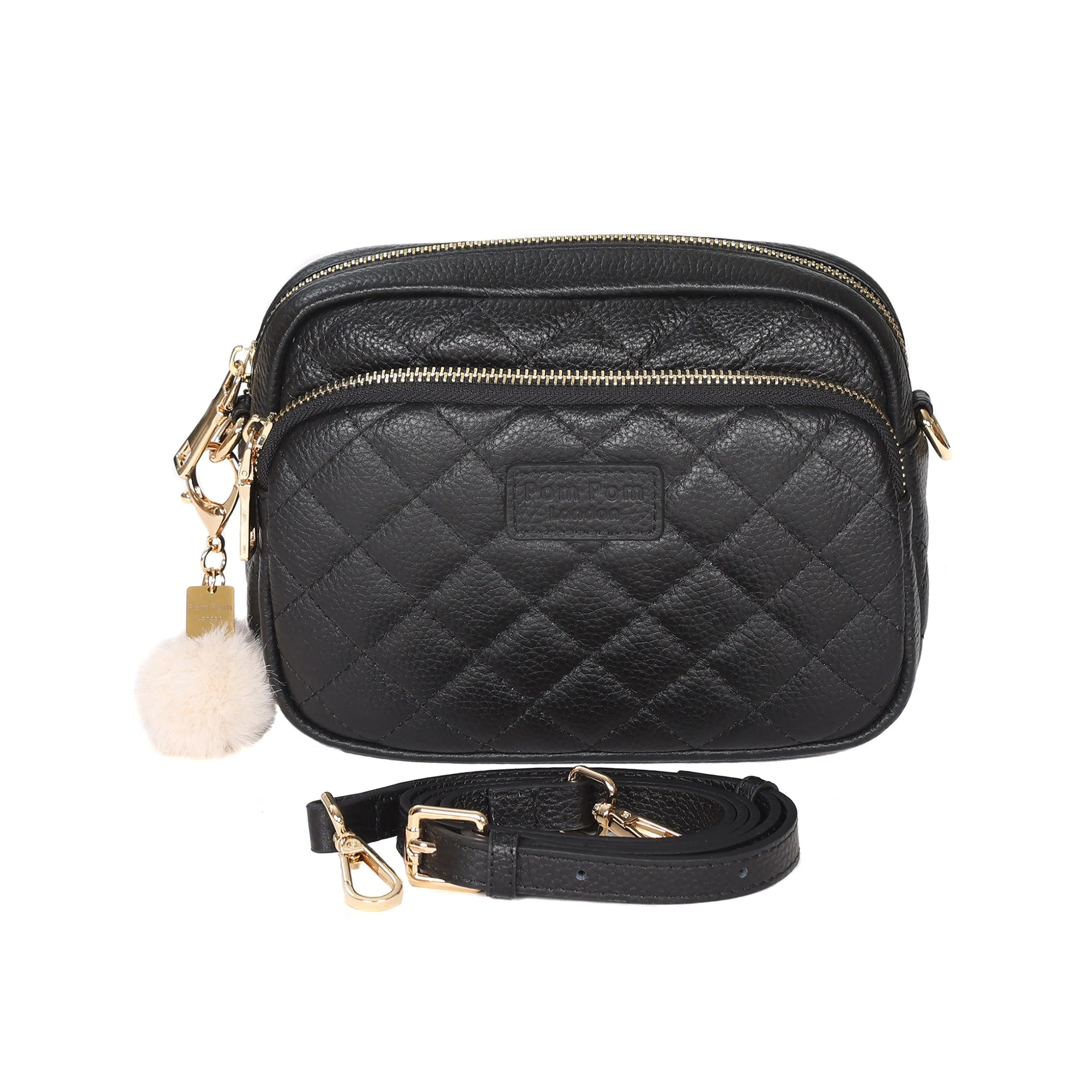 Quilted Mayfair Black Bag with Accessories