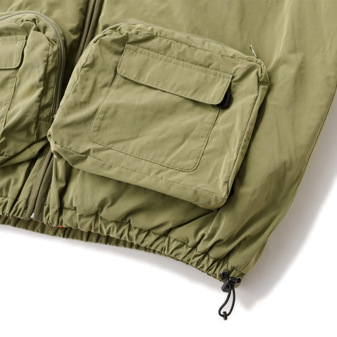 REVERSIBLE ARMY CARGO PUFF JACKET