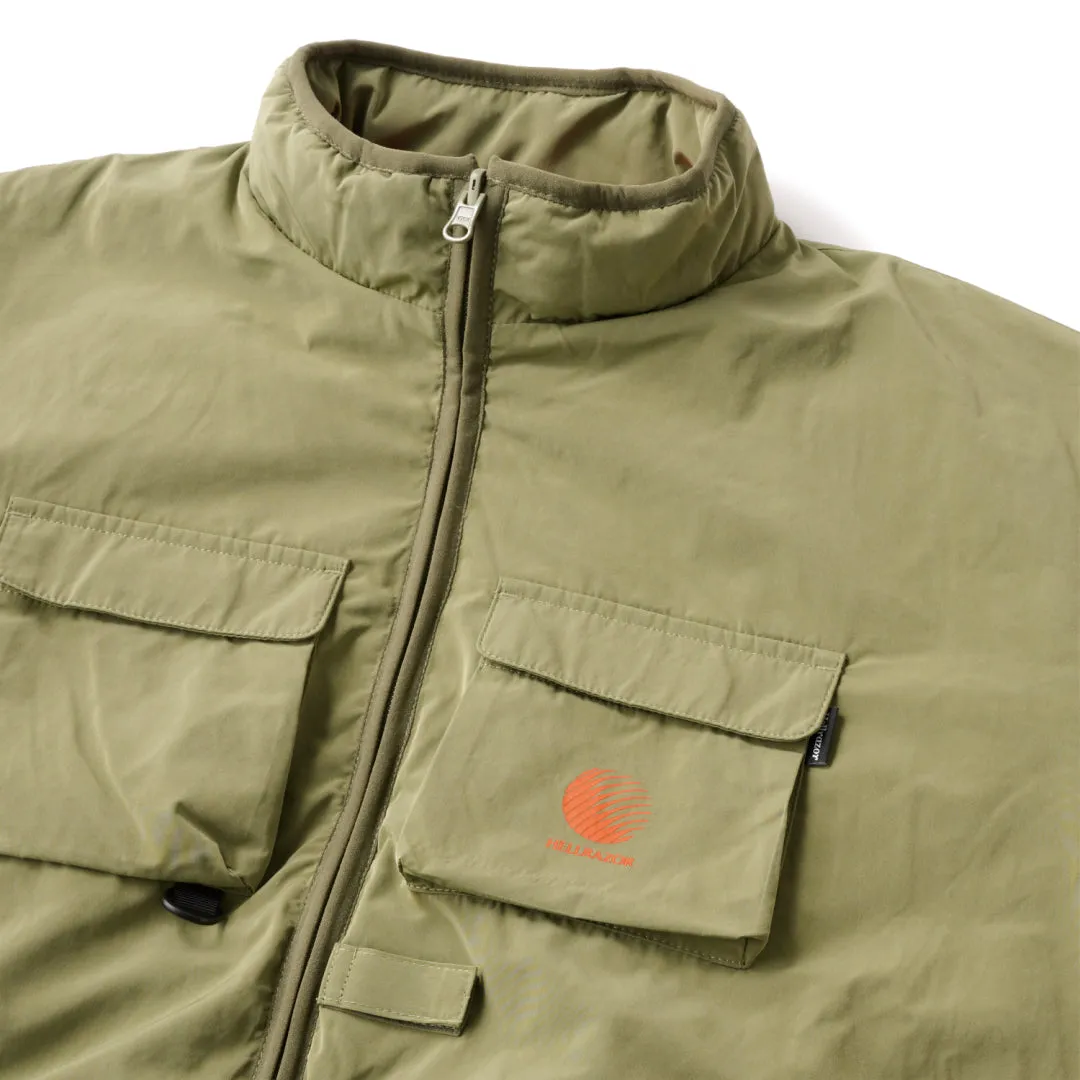 REVERSIBLE ARMY CARGO PUFF JACKET