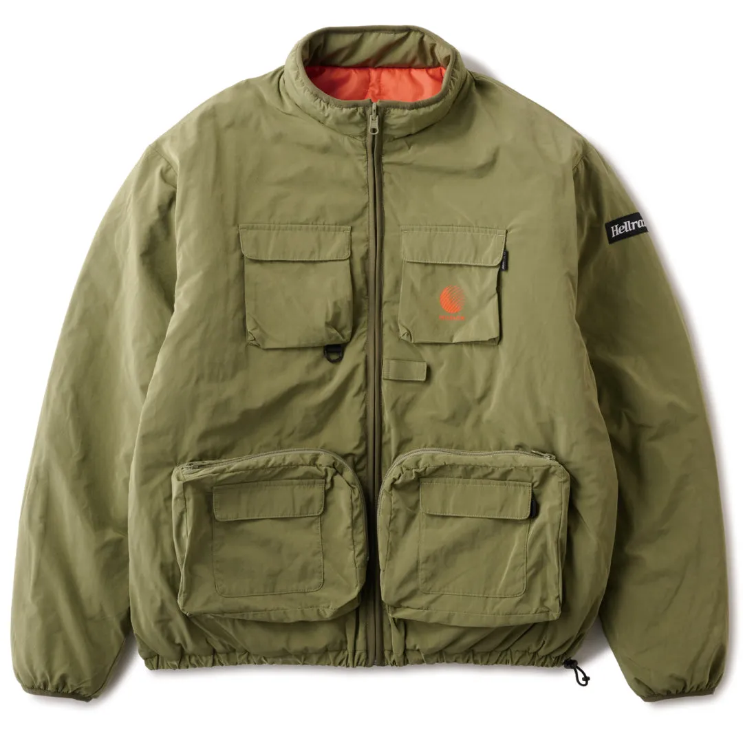 REVERSIBLE ARMY CARGO PUFF JACKET