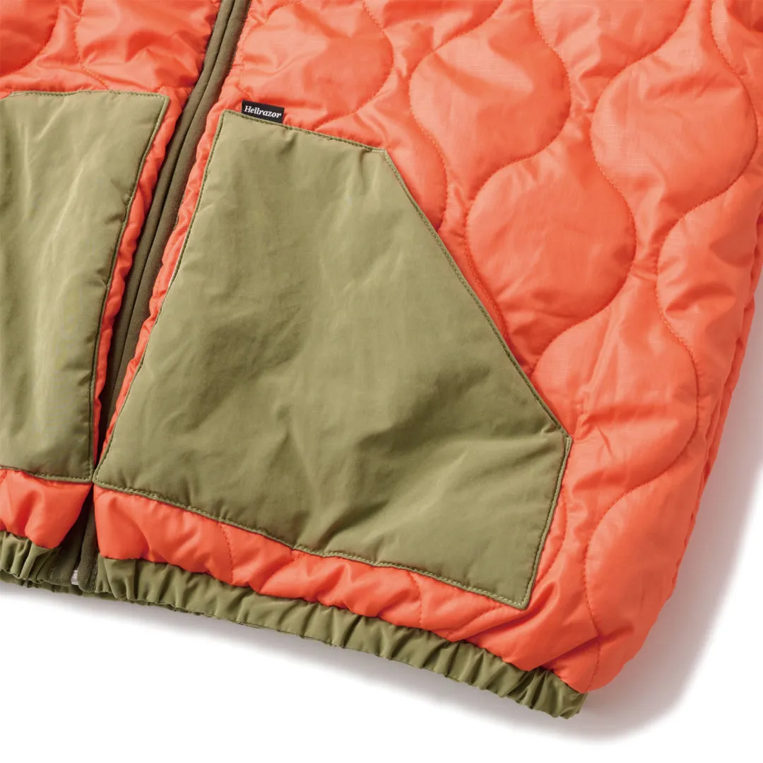 REVERSIBLE ARMY CARGO PUFF JACKET