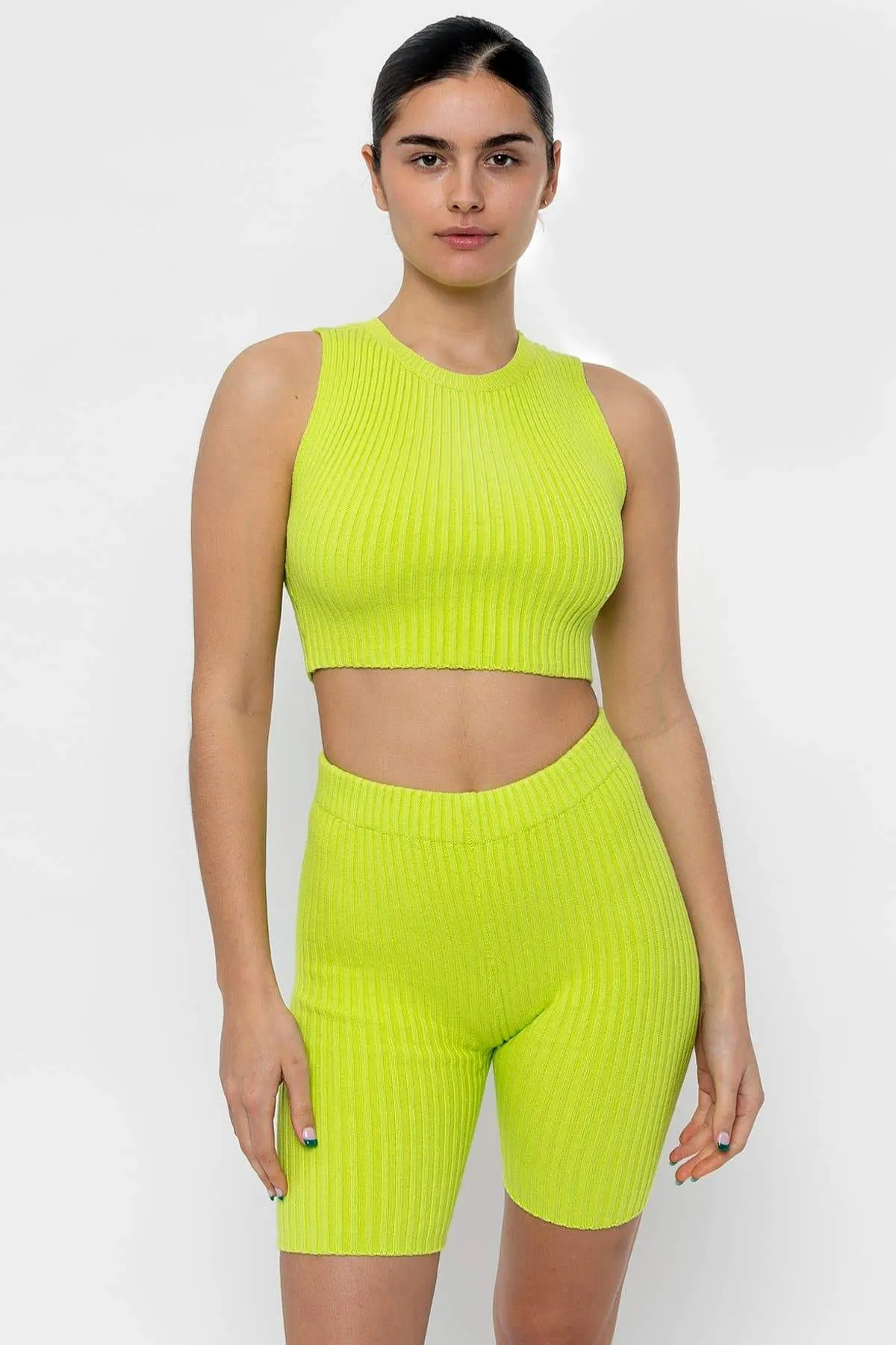 RFK50 - Ultra Heavy Knit Ribbed Crop Top