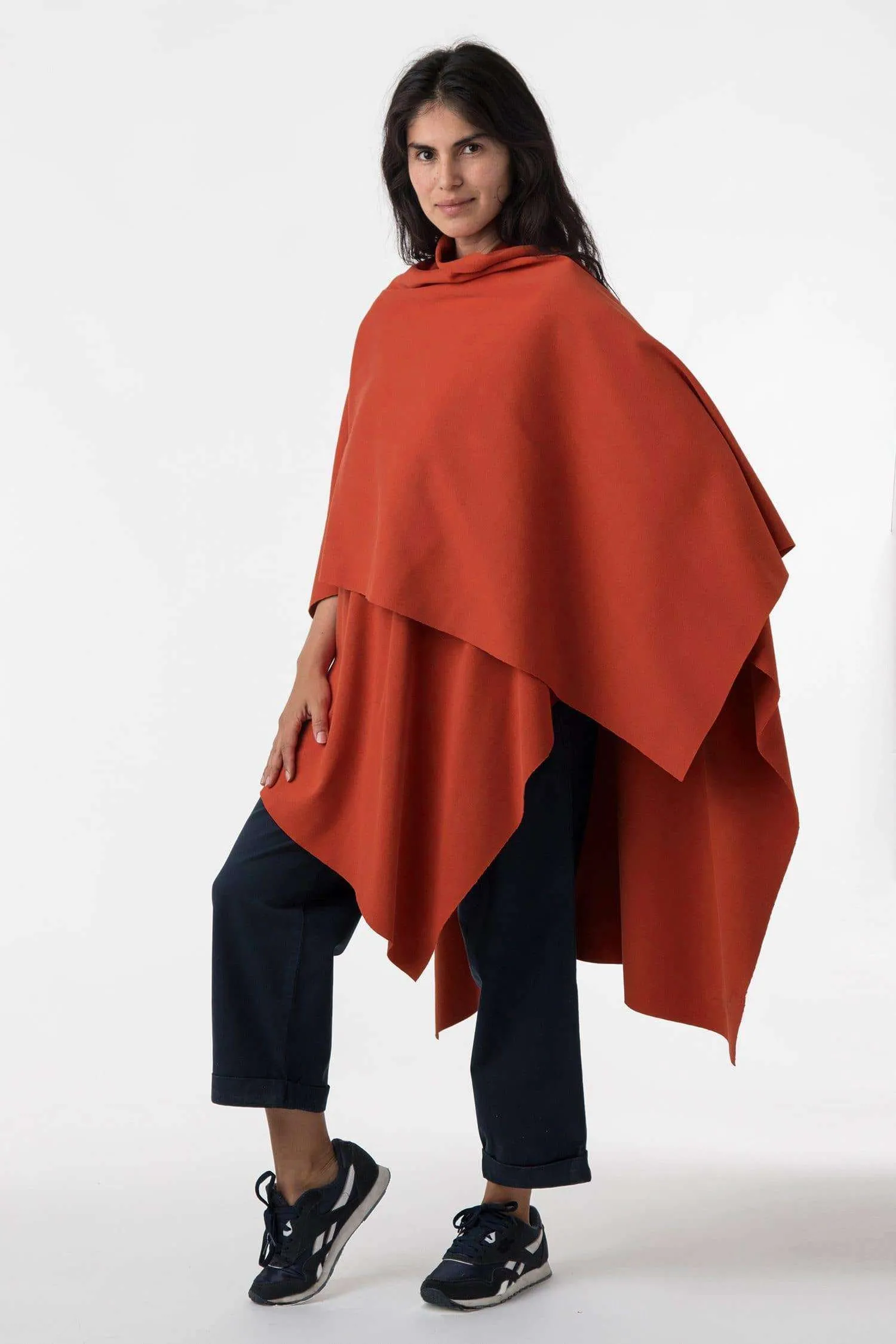 RHFR399GD - Heavy Cotton Rib Poncho