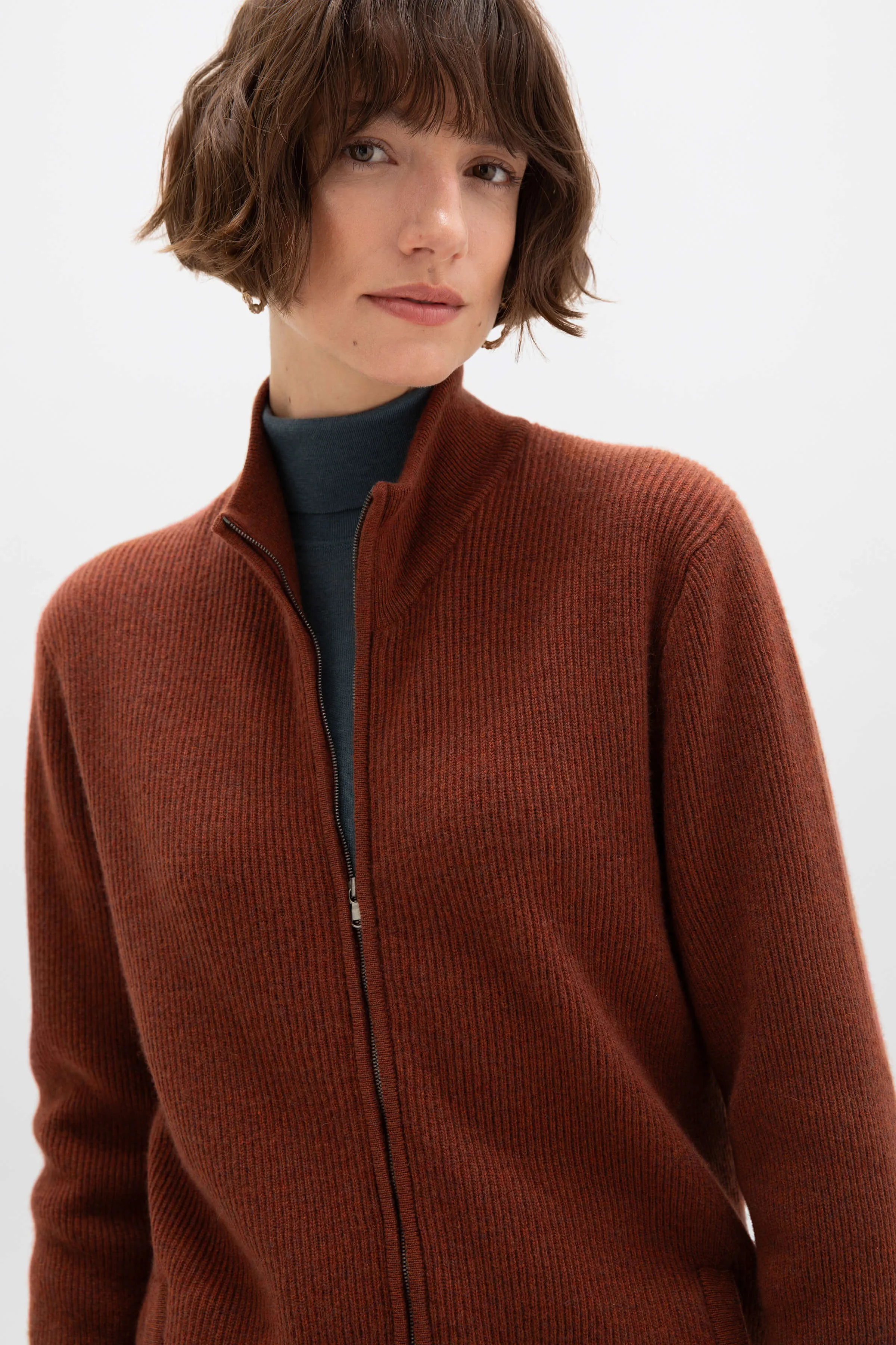 Ribbed Cashmere Cardigan